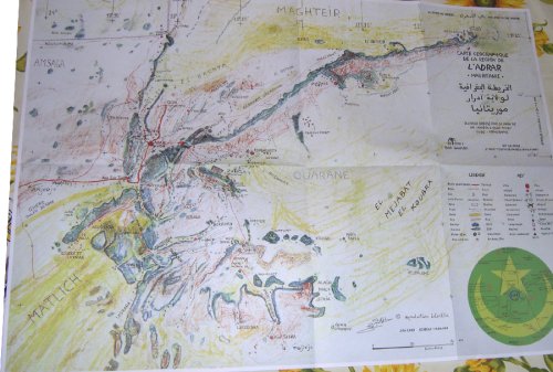 carte locale du nord est d'Atar